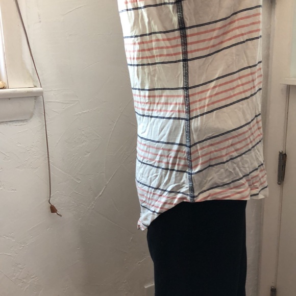 Pink Rose Striped T Shirt Knit Top S/S - Picture 5 of 6